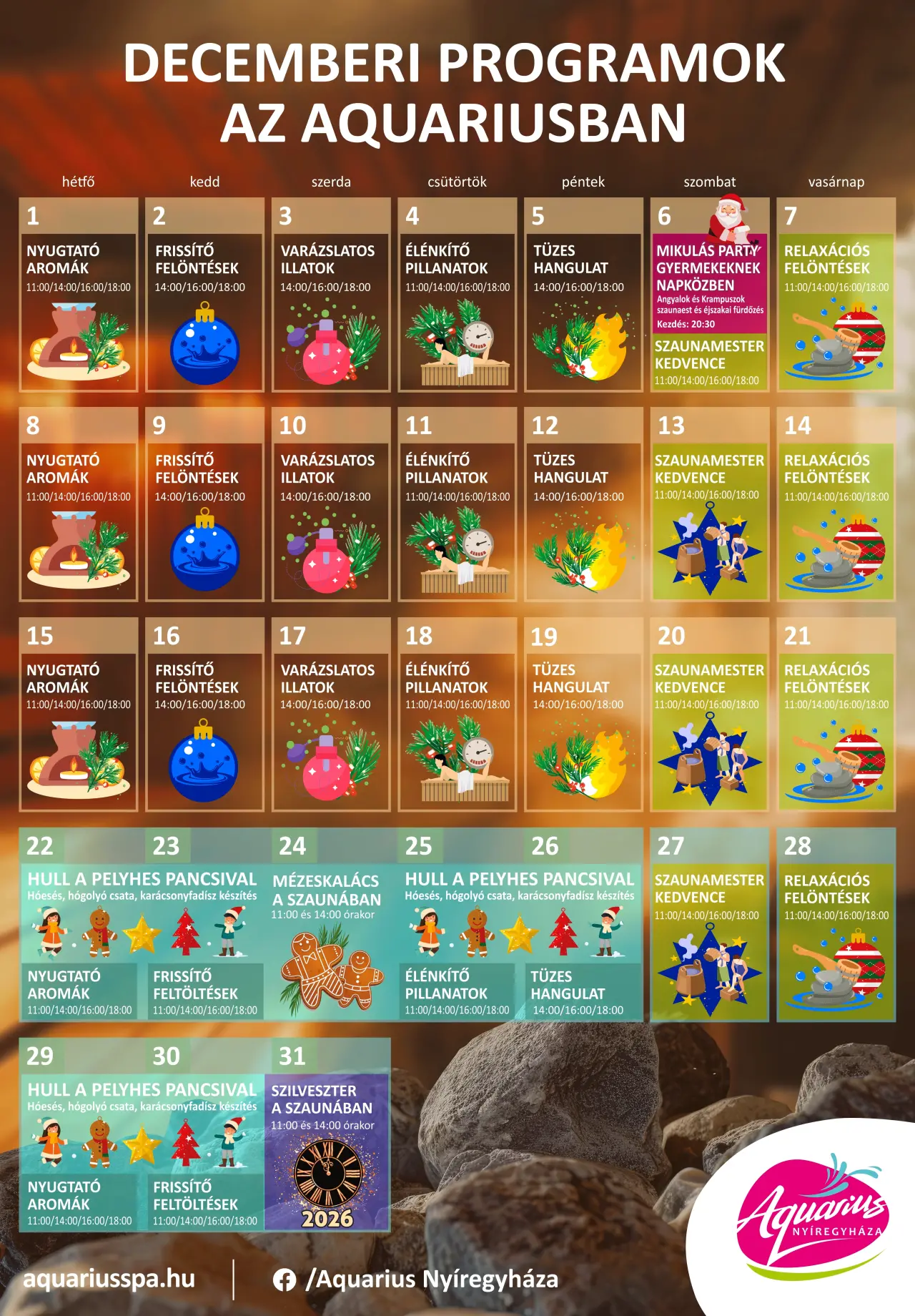 Decemberi Programok az Aquariusban