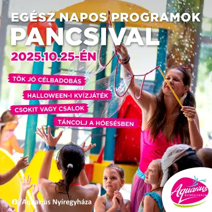 Egész napos programok Pancsival az Aquariusban! Te se maradj le az önfeledt jókedvről!