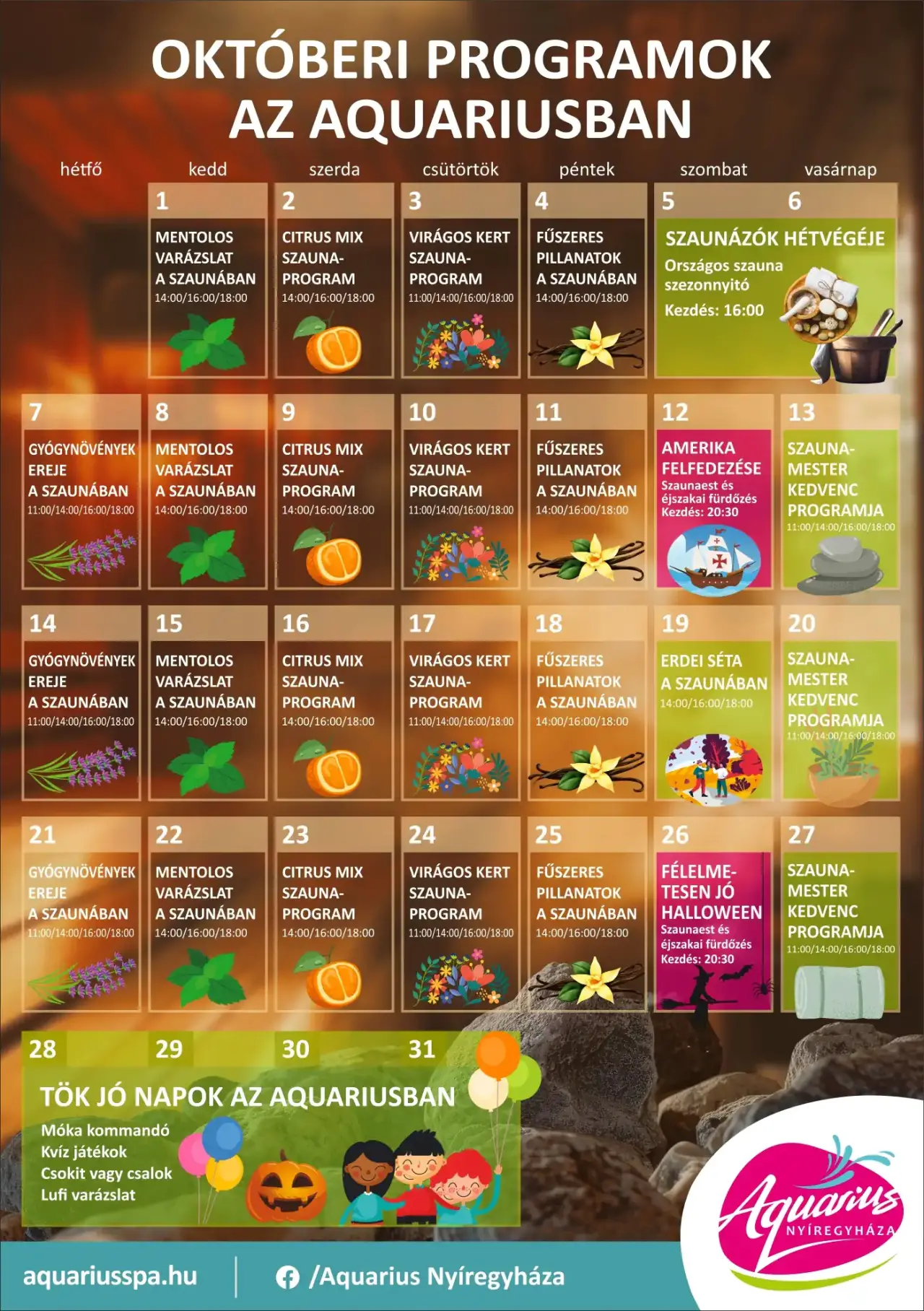 If it's October, then head to the sauna!