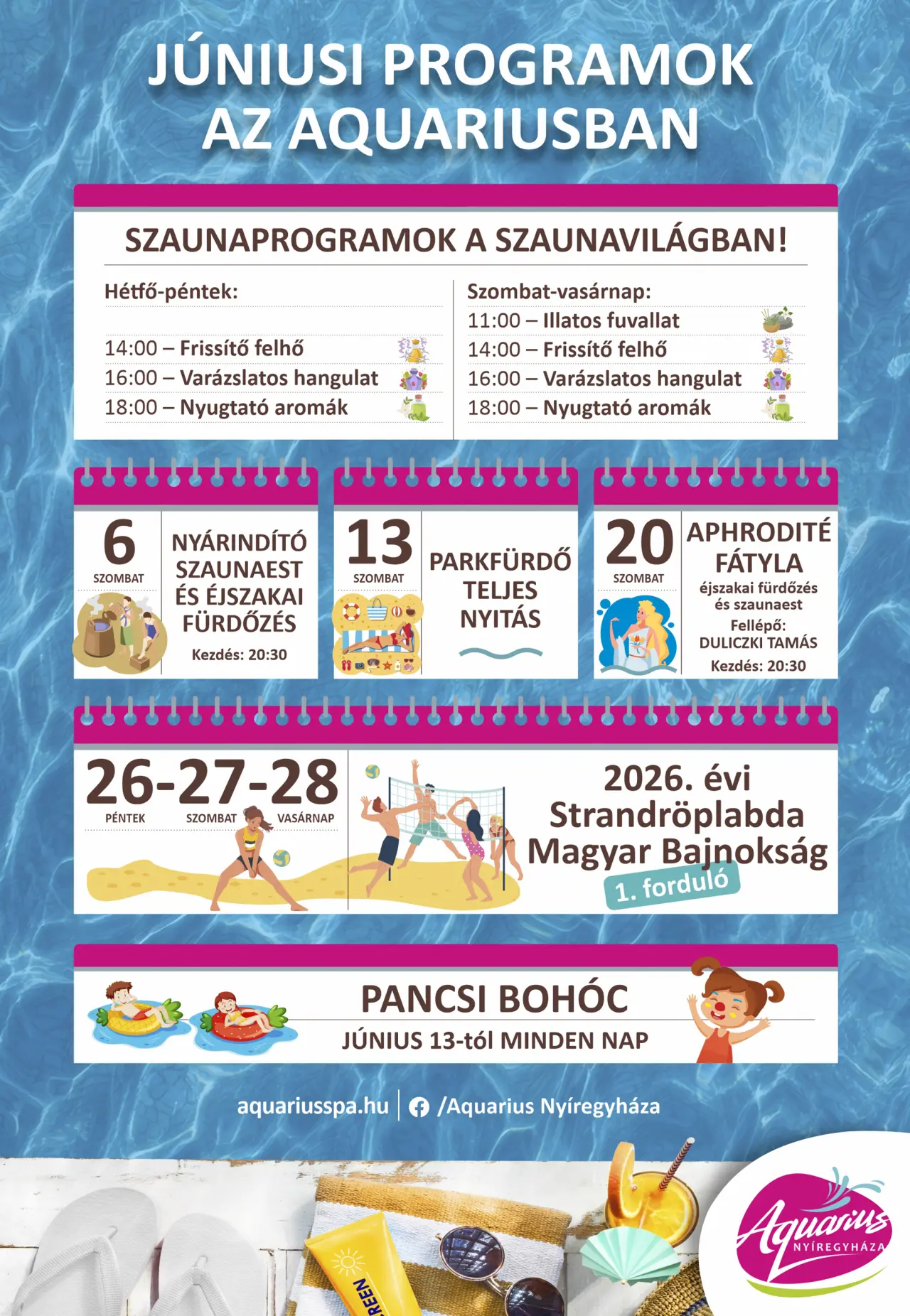 Júniusi Programok az Aquariusban