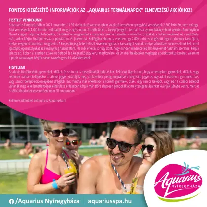 Thermal Days again at Aquarius Adventure Bath!