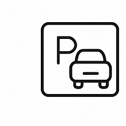 14 db sima parkolónk van 2 db mozgáskorlátozott és 4 db elektromos töltőhellyel is rendelkezünk